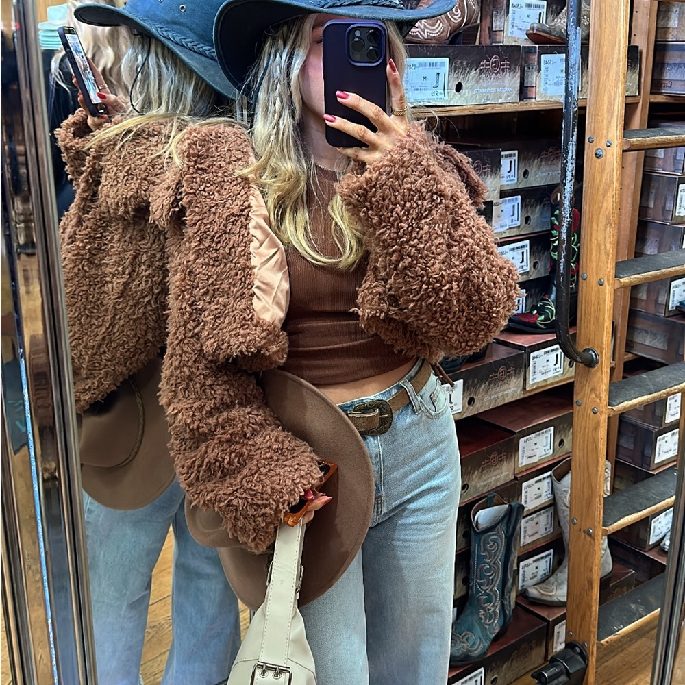 MAJORELLE Teddy Cropped Jacket